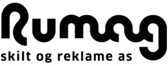 Logo av Rumag skilt og reklame as